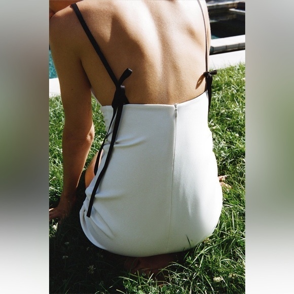 New ZARA Viral Short Dress With Bows - Picture 8 of 13